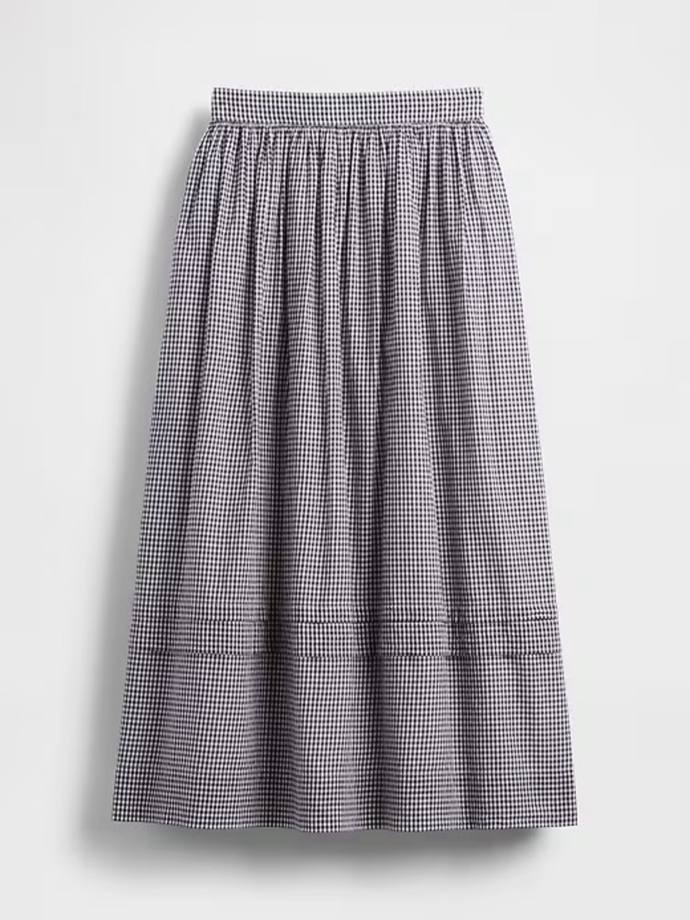 Gap x Dôen Navy & White Gingham Midi Skirt - Picture 3 of 5